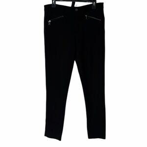 NYDJ size 12 black high waist  flat front dressy straight leg legging NWOT